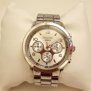 Vintage Aeropostale Ladies Stainless Steel Multi Dial WristWatch